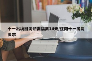 十一出境回沈阳需隔离14天/沈阳十一出沈要求